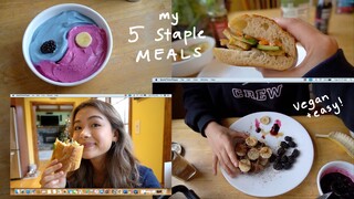 5 meals I eat every week to stay healthy (vegan & SUPER easy!)