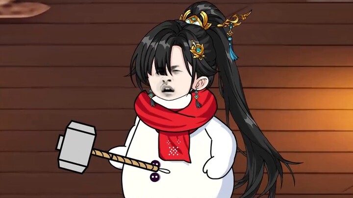 Yaoyue summons the fourth apostle Casillas! The two sisters are so cute in their snowman suits.