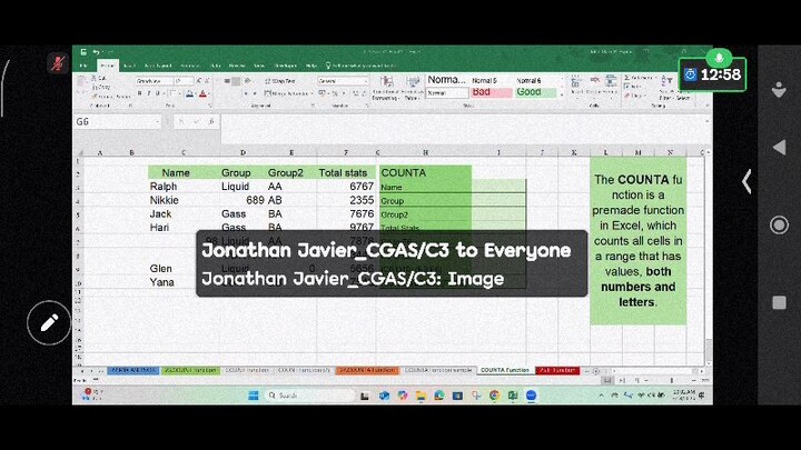 Basic ICT Seminar via Zoom Advance Excel on July 18, 2025 part 3