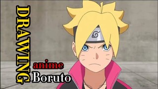 Drawing anime | belajar menggambar anime Boruto