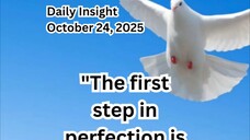 Daily Insight October 24, 2025 #faith #saint #insight