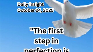 Daily Insight October 24, 2025 #faith #saint #insight