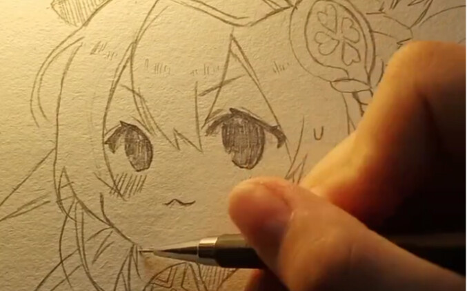 ภาพวาดดินสอ เก็นชิน อิมแพกต์ โคนิ