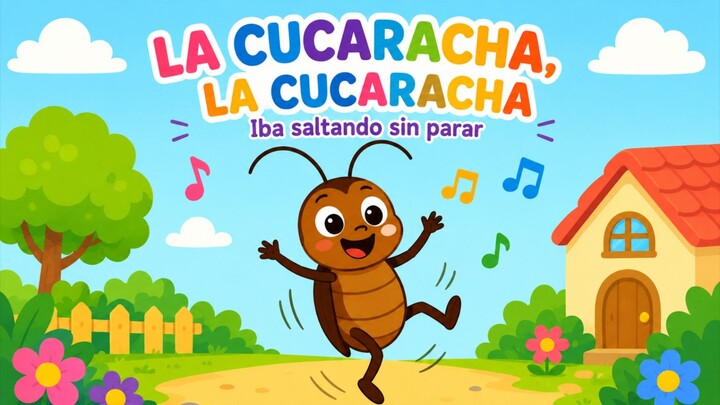 🪳 La Cucaracha | Canción infantil en español | Video animado para niños