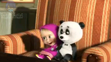 Masha and Bear meet old friends playing together until they fall asleep