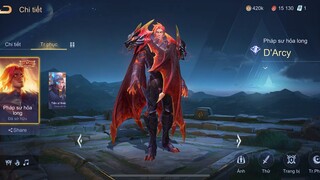 Liên Quân Mobile - Review Skin DArcy Pháp Sư Hoả Long