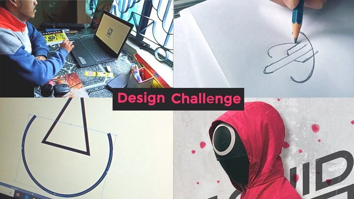 Squid Game poster design and a logo design challenge || Design Vlog(Hindi)