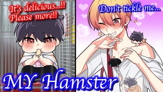 【BL Anime】My boyfriend has turned into a hamster and now he's gotten into my clothes.【Yaoi】