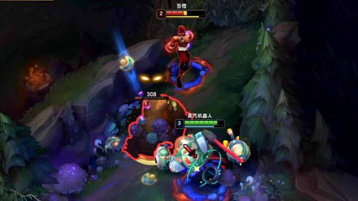 Robot jungler mindlessly counters the blind monk.