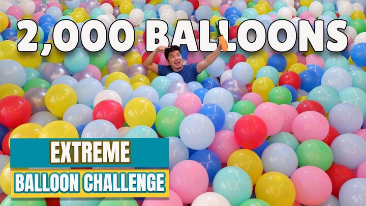 I Inflated 2,000 Balloons Using Hand Pump Only  | Extreme Balloon Challenge