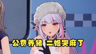 【四禧丸子】二子公费养猪，直播中投喂🐷🐮🐇🙊却被发现是二姐的零食😆二姐在一旁哭死😭还给我~