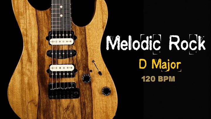 Melodic Rock Backing Track | D Major | 120 BPM | Guitar Jam