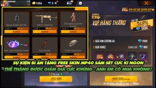 FREE FIRE | SỰ KIỆN BÍ ẨN TẶNG FREE SKIN MP40 SẤM SÉT KHÔNG PHẢI AI CŨNG BIẾT - THẺ THÁNG GIẢM GIÁ!