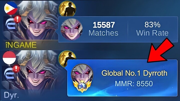 I FINALLY MET TOP GLOBAL DYRROTH IN RANKED🤯(IN THIS WHAT HAPPENED...) MUST WATC