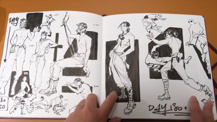 Menggambar buku dalam 100 hari｜ Kartu Hari Sketsa