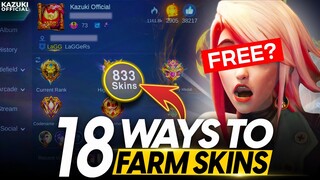 BEST 18 WAYS TO FARM FREE SKINS IN MLBB