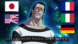 Crocodile says hisashiburi dana mugiwara in different langugages | One Piece