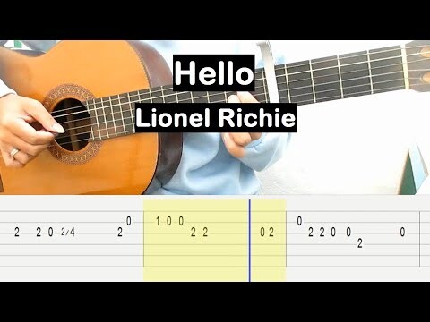Lionel Richie Hello Guitar Tutorial Melody Guitar Tab Guitar Lessons for Beginners