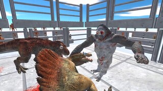 Gladiator Goro Fighting in the Cage Tournament. Animal Revolt Battle Simulator