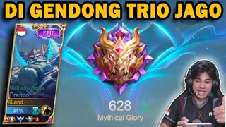 LAGI SOLO RANK KETEMU TRIO JAGO ENAK BANGET NUMPANG WIN