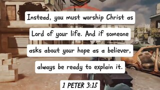 #Peter 3:15“Always be prepared to give an answer for the hope you have, with gentleness and respect.