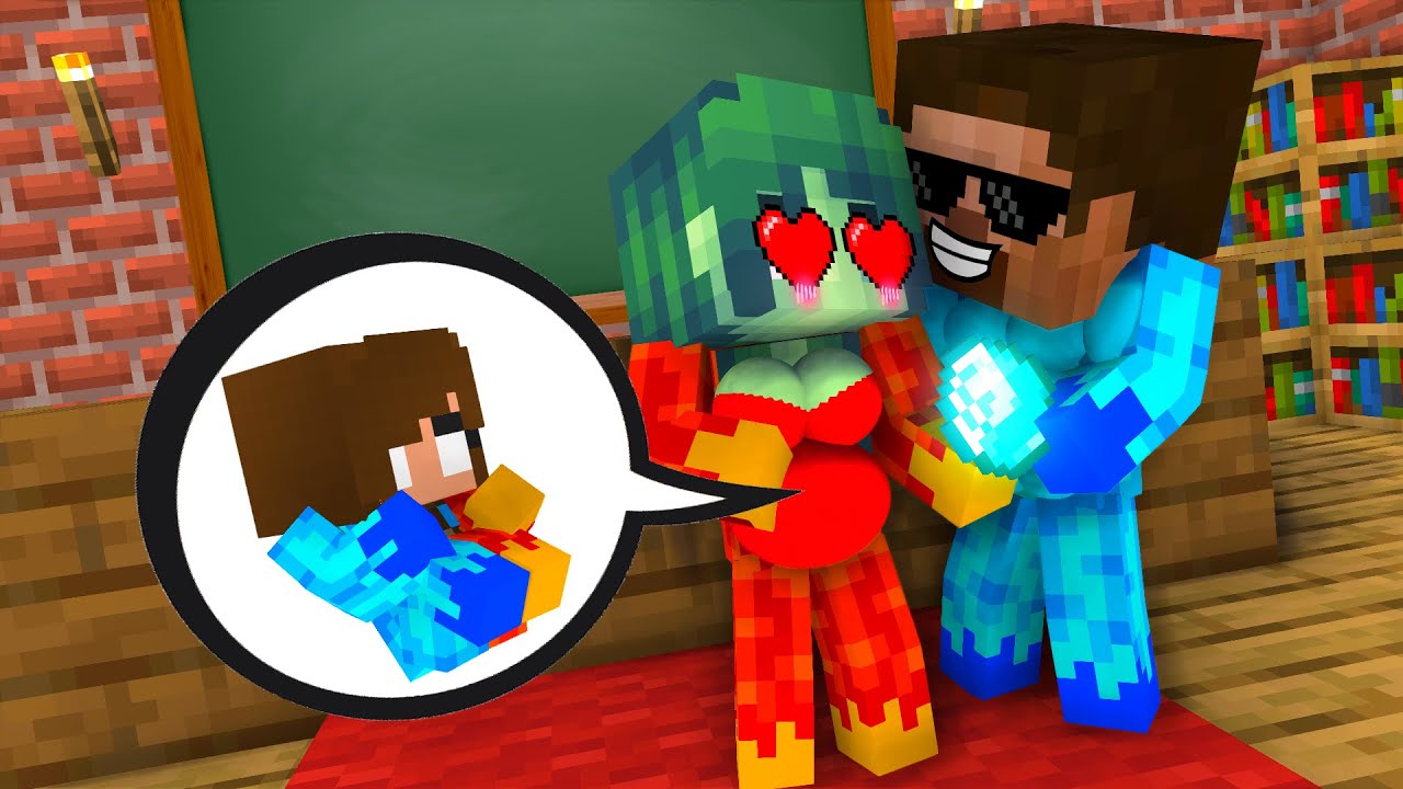 herobrine girl fire ice