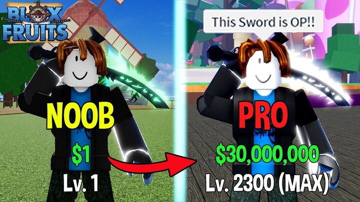 Noob To Pro I Received The Dark Blade And Reached Max Level in Blox Fruits