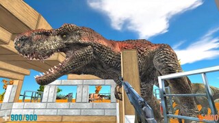 Camping with Vicious Dinosaurs. FPS Perspective! Animal Revolt Battle Simulator