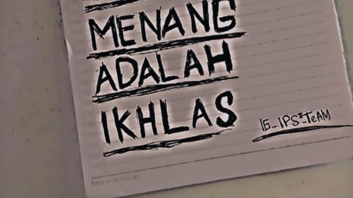 kita harus ikhlas