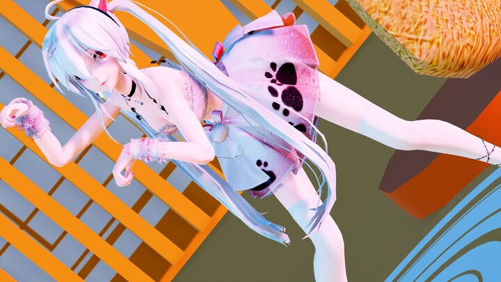 【MMD】The Weak Kitten: My ears can move! 4K quality HAKU CAT
