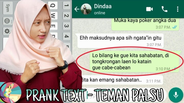 Prank Text Sahabat Sampe Dikata-katain pake Lagu Teman Palsu - Young Lex