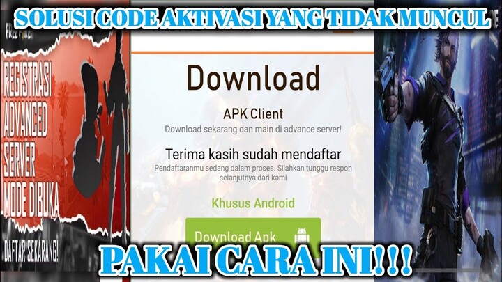 CARA DAFTAR ADVANCE SERVER + CARA DAPETIN CODE AKTIVASI ADVANCE SERVER TERBARU APRIL 2021