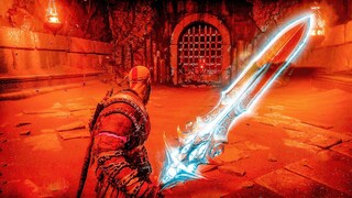 Kratos gets Blade of Olympus & destroys enemies - God of War Ragnarok Valhalla DLC PS5
