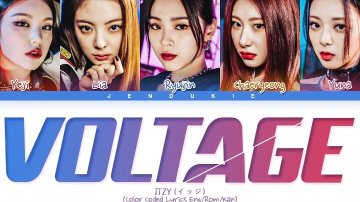 ITZY's Japanese single "Voltage" lyric video—another rap track! Yuna's Japanese bridge is so cool!
