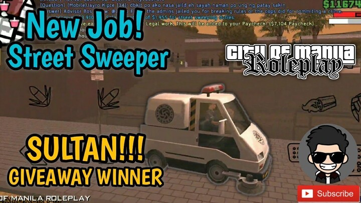 New Street Sweeper Job (City of Manila) || Sultan GIVEAWAY Winner 🎊