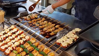 Ẩm thực đường phố Hàn Quốc - món Yakitori gà xiên nướng cay | Korean street food