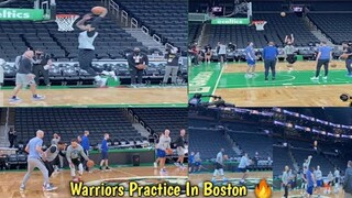 Warriors Practice In Boston + Curry Vs Poole Halfcourt Shot 💦