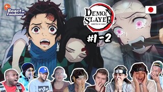 💔 Demon Slayer Ep. 1 and 2 🔥 Reaction Mashup 🇯🇵 (kimetsu No Yaiba)「鬼 滅 の 刃」海外の反応