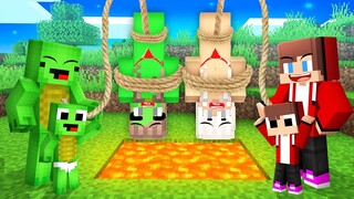 JJ and Mikey make FAMILY PRANK for Mikey GIRL and JJ GIRL in Minecraft - Maizen