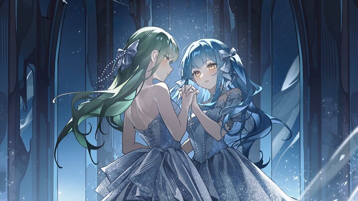 It seems like those two secretly got married in my painting.