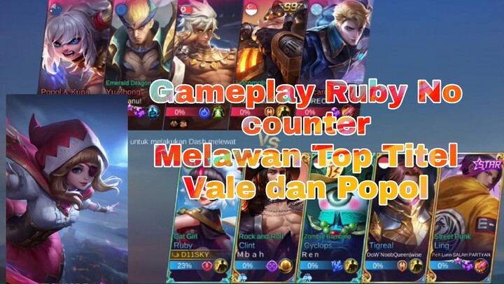 Gameplay Ruby Mendadak Bisa Ruby? Lawan auto menyerah pakai hero ini!!