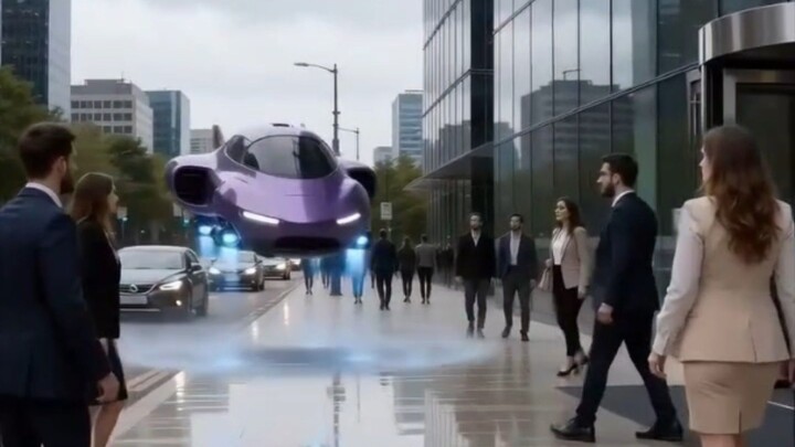 she drives a mini airplane to work and transforms it into a backpack#mechanical #aircraft #airplane