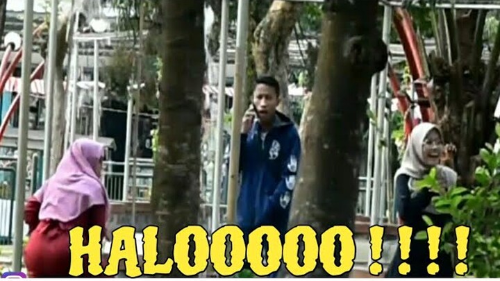 TERIAK HALOO DI SAMPING ORANG -PRANK INDONESIA- DHEN ANTO