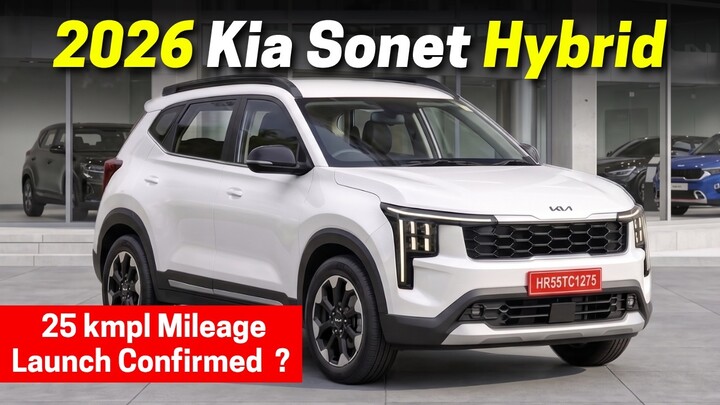 2026 Kia Sonet Hybrid Spotted - 25 kmpl Mileage, Panoramic Sunroof and Launch Confirmed ?