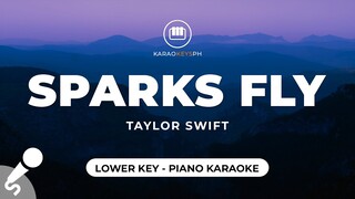 Sparks Fly - Taylor Swift (Lower Key - Piano Karaoke)