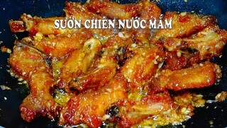 Sườn Chiên Nước Mắm, Sườn Sốt Nước Nắm đỏ vàng đẹp đậm đà ăn rất thơm ngon