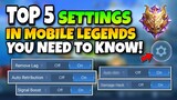 BEST SETTINGS IN MOBILE LEGENDS YOU NEED TO KNOW TO REACH MYTHIC EASILY!