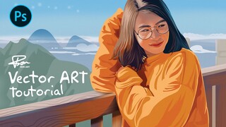 Hướng dẫn vẽ chân dung bằng Photoshop (vector Art Tutorial) | BonART