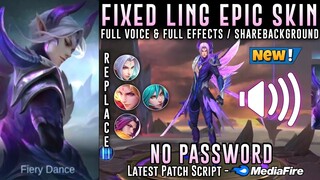 Fixed Ling Night Shade Epic Skin Script No Password | Full Sound & Full Effects | Mobile Legends