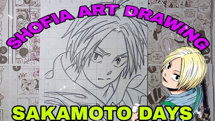 drawing anime Sakamoto days